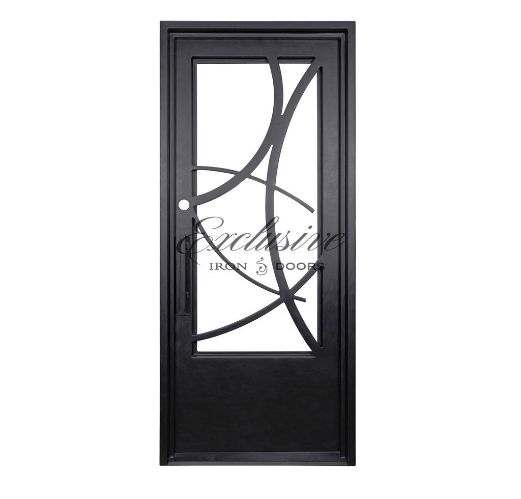 Modern exterior iron door